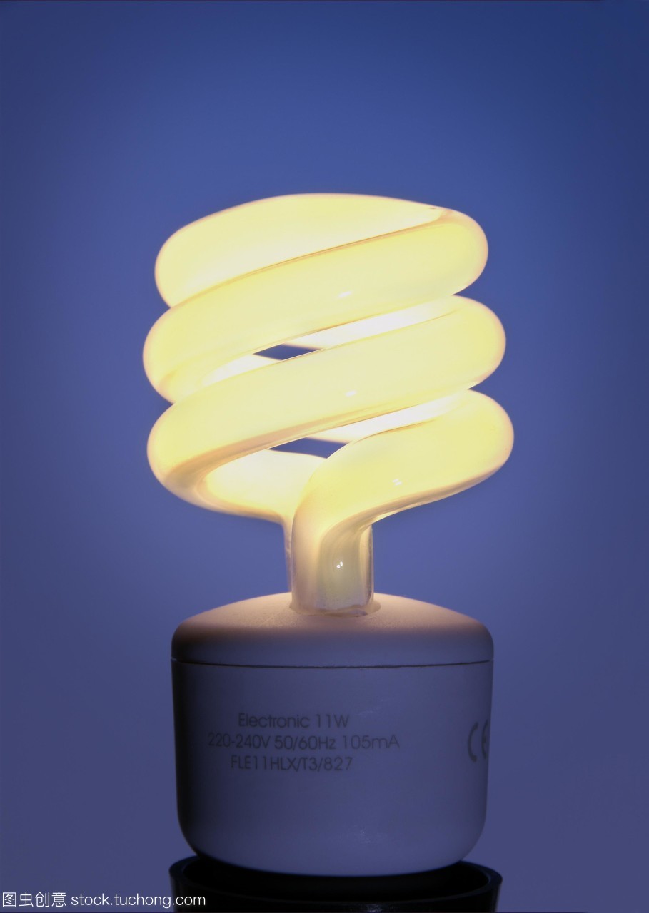 節(jié)能燈泡。這種緊湊型熒光燈泡由含有惰性氣體和汞蒸氣的含磷玻璃管組成。當(dāng)電流通過(guò)管道時(shí),汞氣體會(huì)被激發(fā),并導(dǎo)致磷發(fā)光。普通的燈絲白熾燈只有10%的能量是光,其余的是熱量。緊湊型熒光燈比燈絲產(chǎn)生的熱量要少得多,因此更多的電能轉(zhuǎn)化為光,提高了效率。