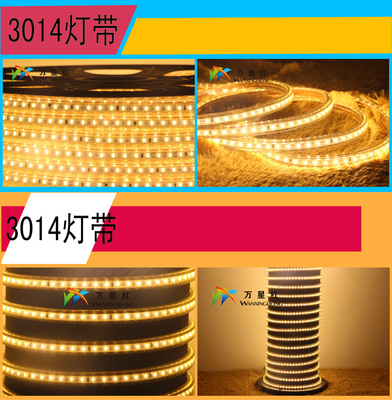 萬星紅LED燈帶廠家【熱銷產(chǎn)品:3014燈帶防水220V 高亮貼片燈條】供應(yīng)商:深圳市寶安區(qū)達曼爾照明燈飾廠
